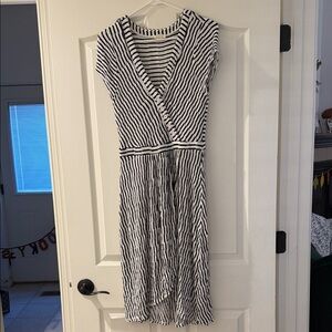 Maeve by Anthropologie jersey stretch striped dress size medium